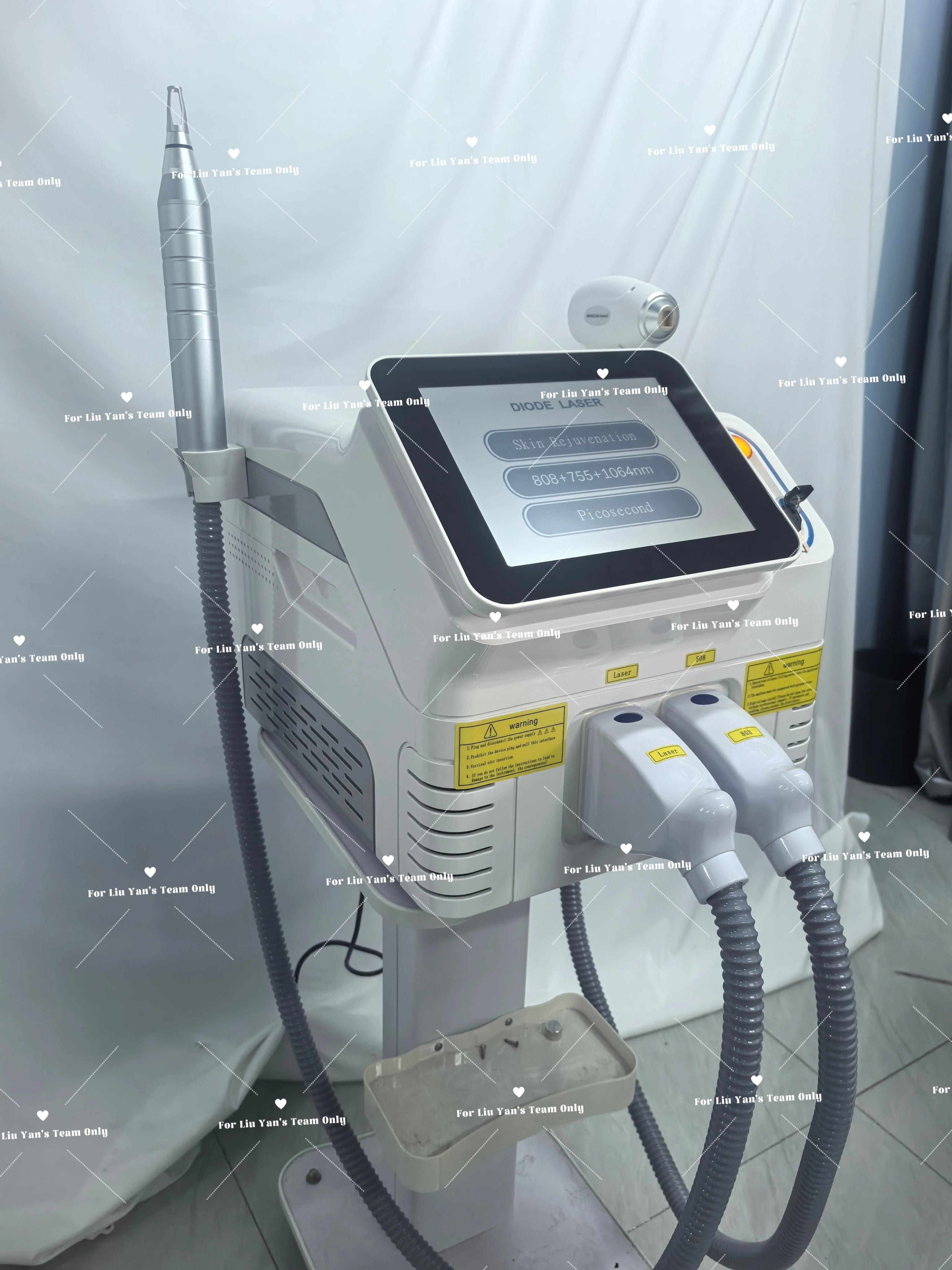 Tidesmit 2-in-1 diode and picosecond laser machine for hair removal, tattoo removal, and skin rejuvenation, angle 16