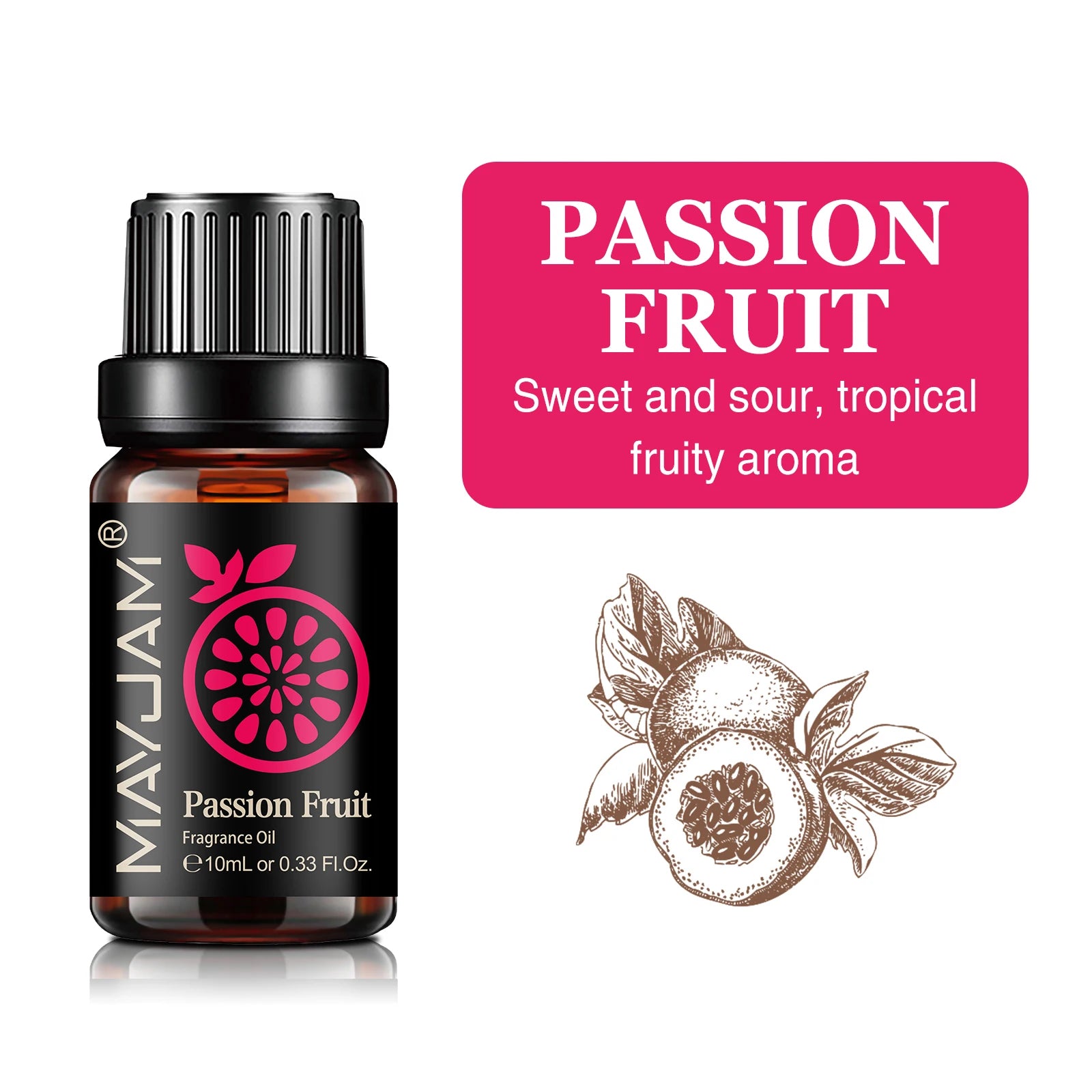MAYJAM 10ML Fruit Fragrance Oil Strawberry Watermelon Mango Coconut Cherry For Humidifier Candle Soap Making Air Freshener