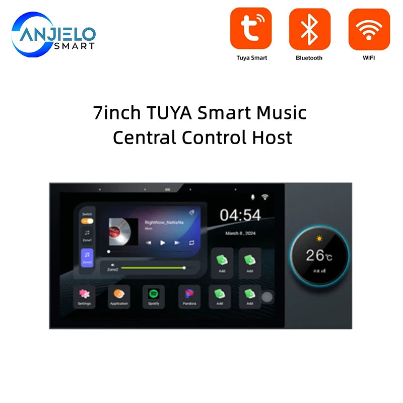 Smart Home Control Panel 8 Inch Touchscreen Zigbee Gateway Q7 inch with knob China Mainland Tidesmit