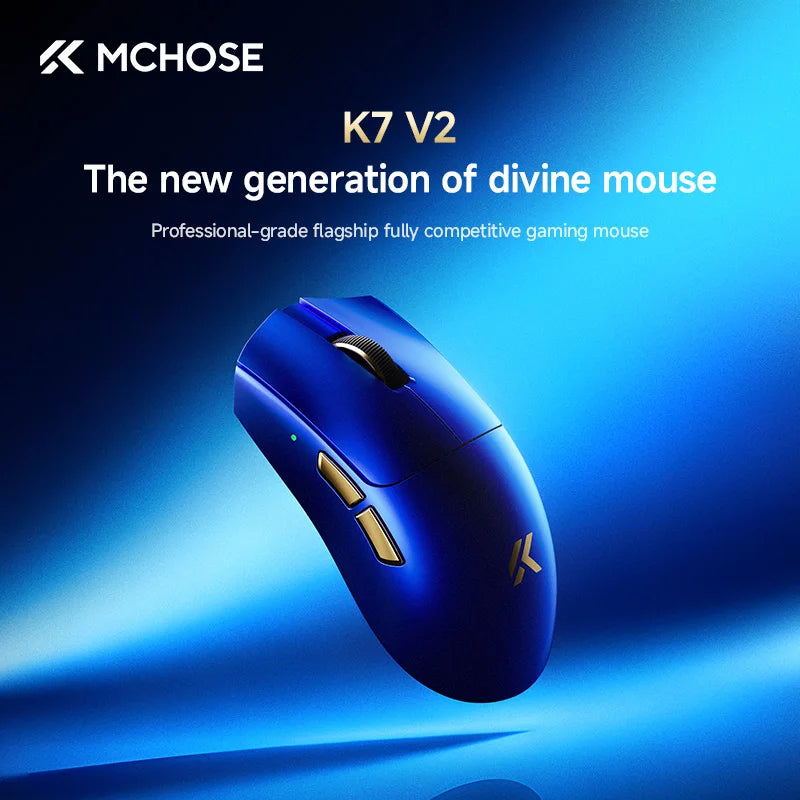 MCHOSE K7 V2 Ultra + Newly Upgraded Gaming Mouse PAW3955 TI 50000DPI 8K Lightweight Wireless Mice With Magnetic Charging Base