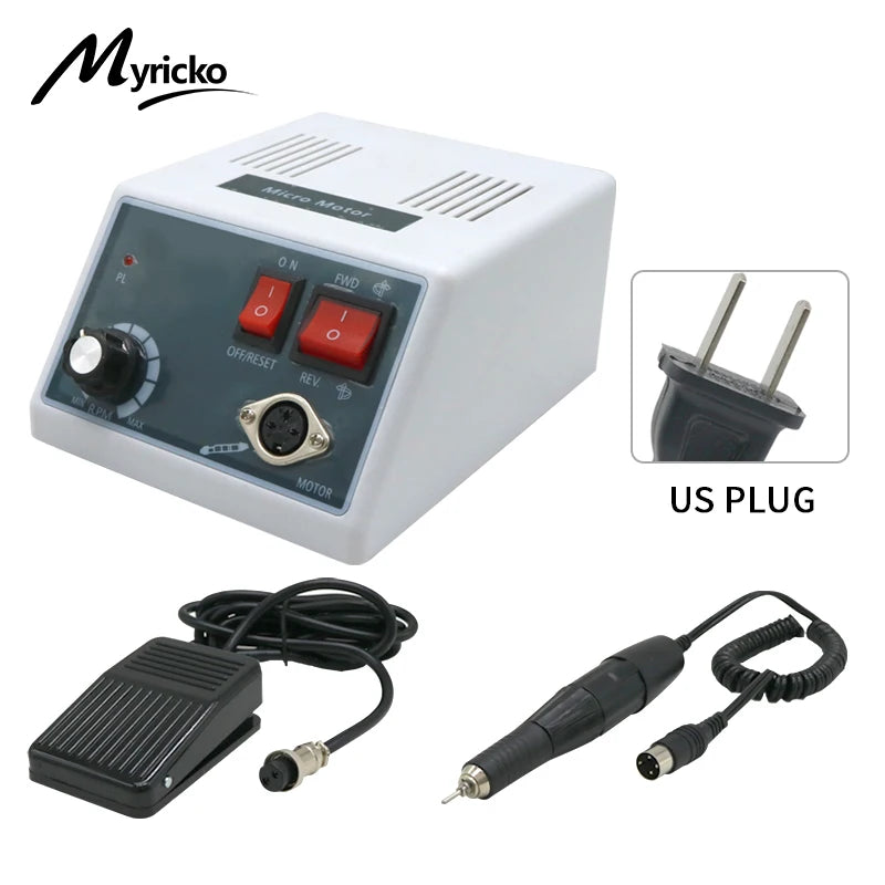 Dental Micromotor Polisher 35000 RPM Lab Handpiece - EU Certified Body Shaping Massage Equipment 204 Set US Tidesmit