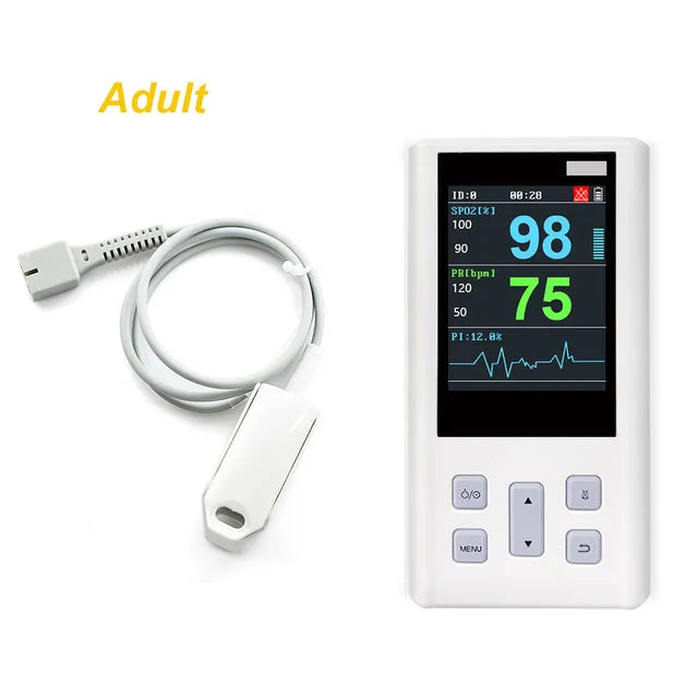 Handheld Pulse Oximeter Veterinary Vital SPO2 PR PI Heart Rate Monitor With Memory Adult Neonatal Pets Hospital Clinic Household