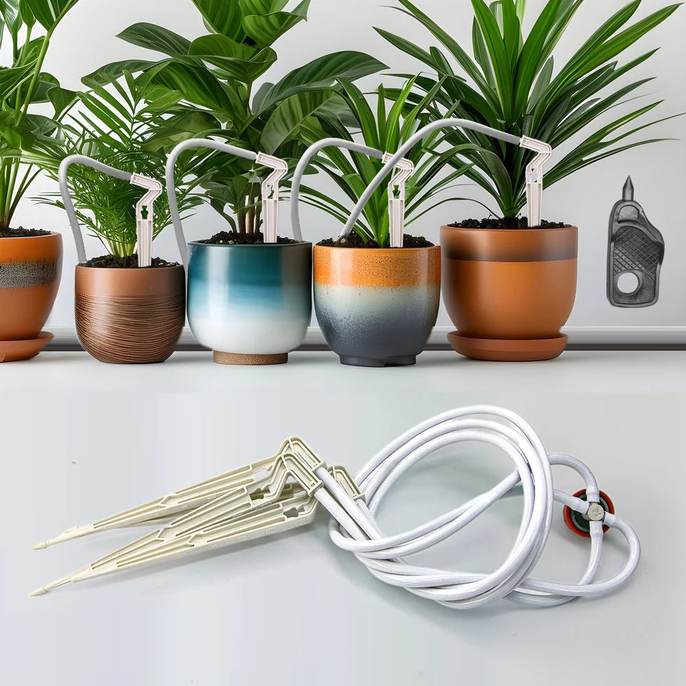 20M 4-Way 3/5mm Hose Arrow Watering System 2 4 8L/H Dropper Irrigation Kit for Garden Greenhouse Bonsai Plants Water Saving Drip