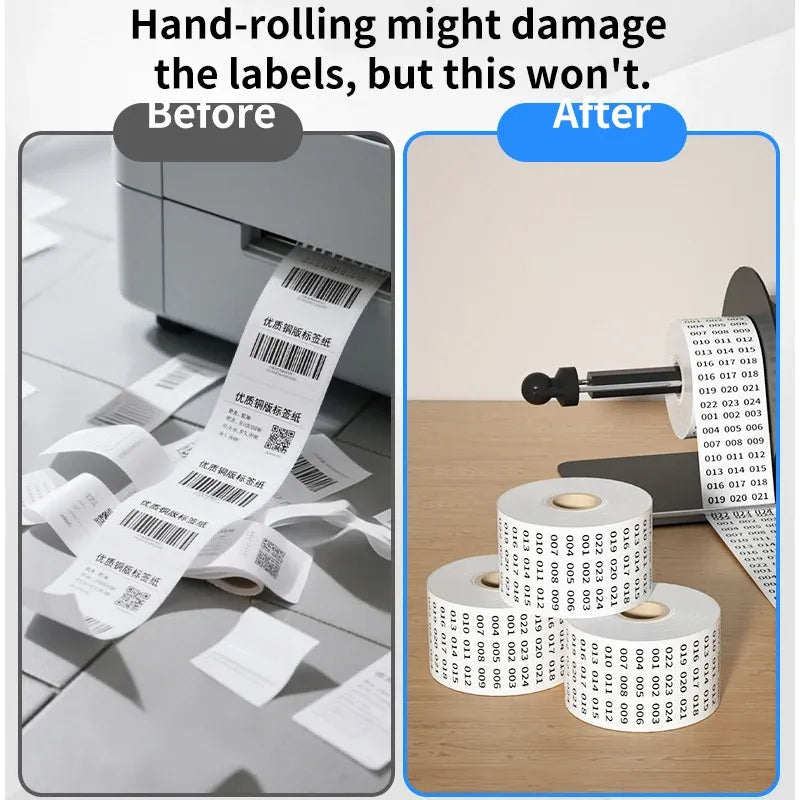 Stepless Speed Adjustable Label Rewinder Auto-sensing Barcode Label Dispenser for Industrial and Office Label Rewinding Projects