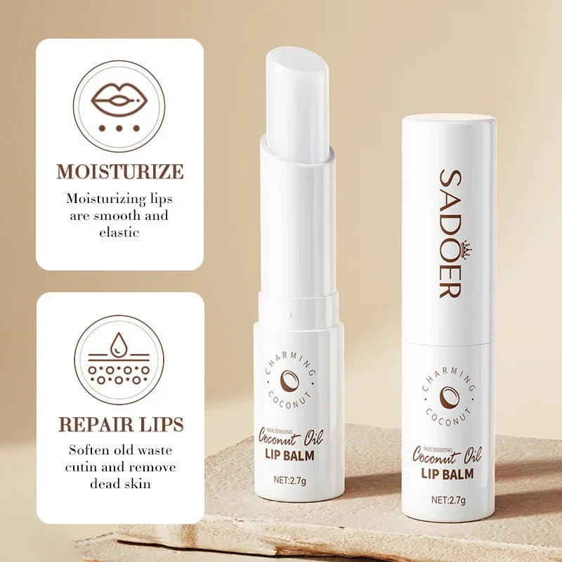 Moisturizing Coconut Lip Balm Set - 4pcs Nourishing Lip Treatment Lip Care Tidesmit