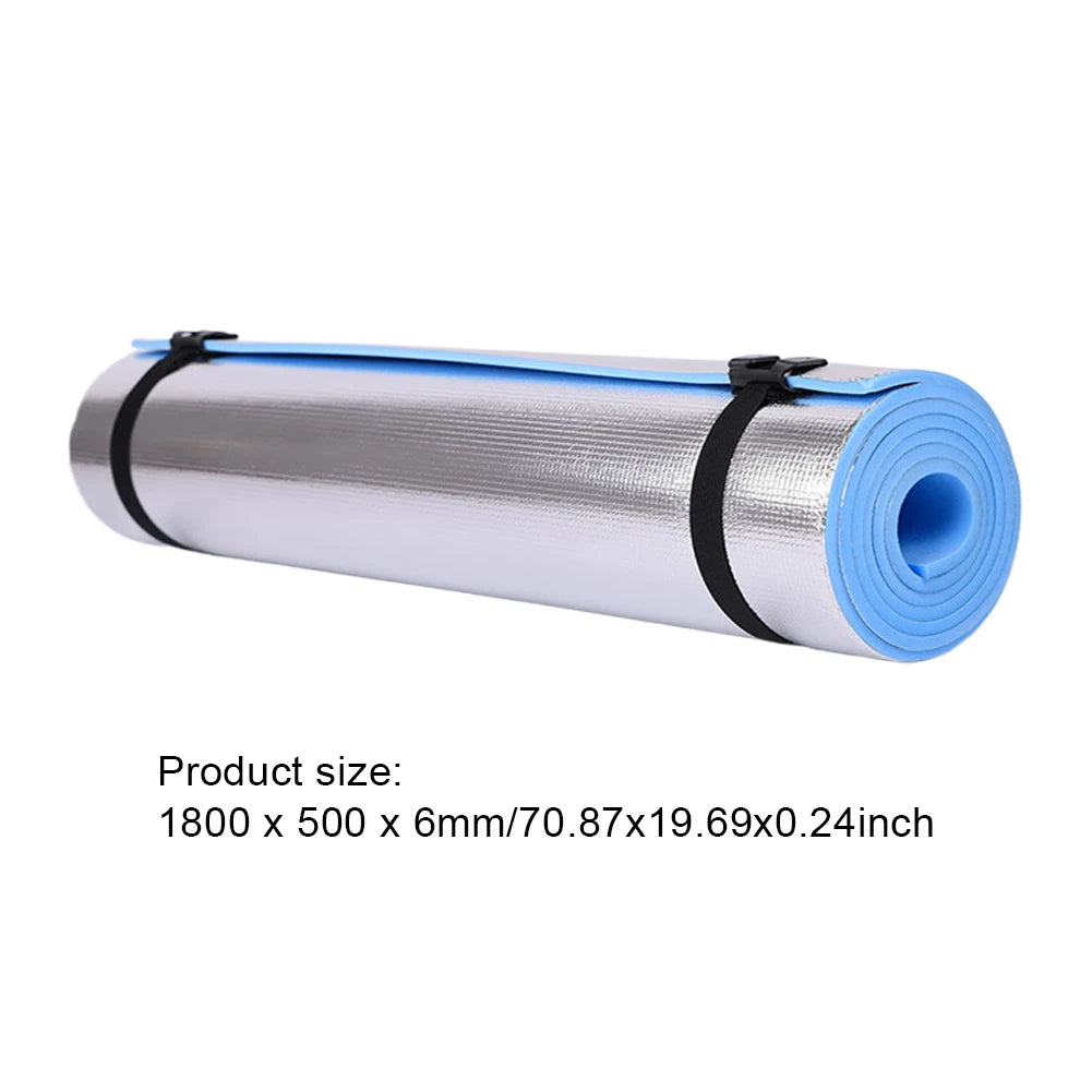 Waterproof Yoga Mat Moisture-proof Yoga Mat Thickened Aluminum Membrane Exercise Mat  for Yoga Pilates Fitness with Bandage