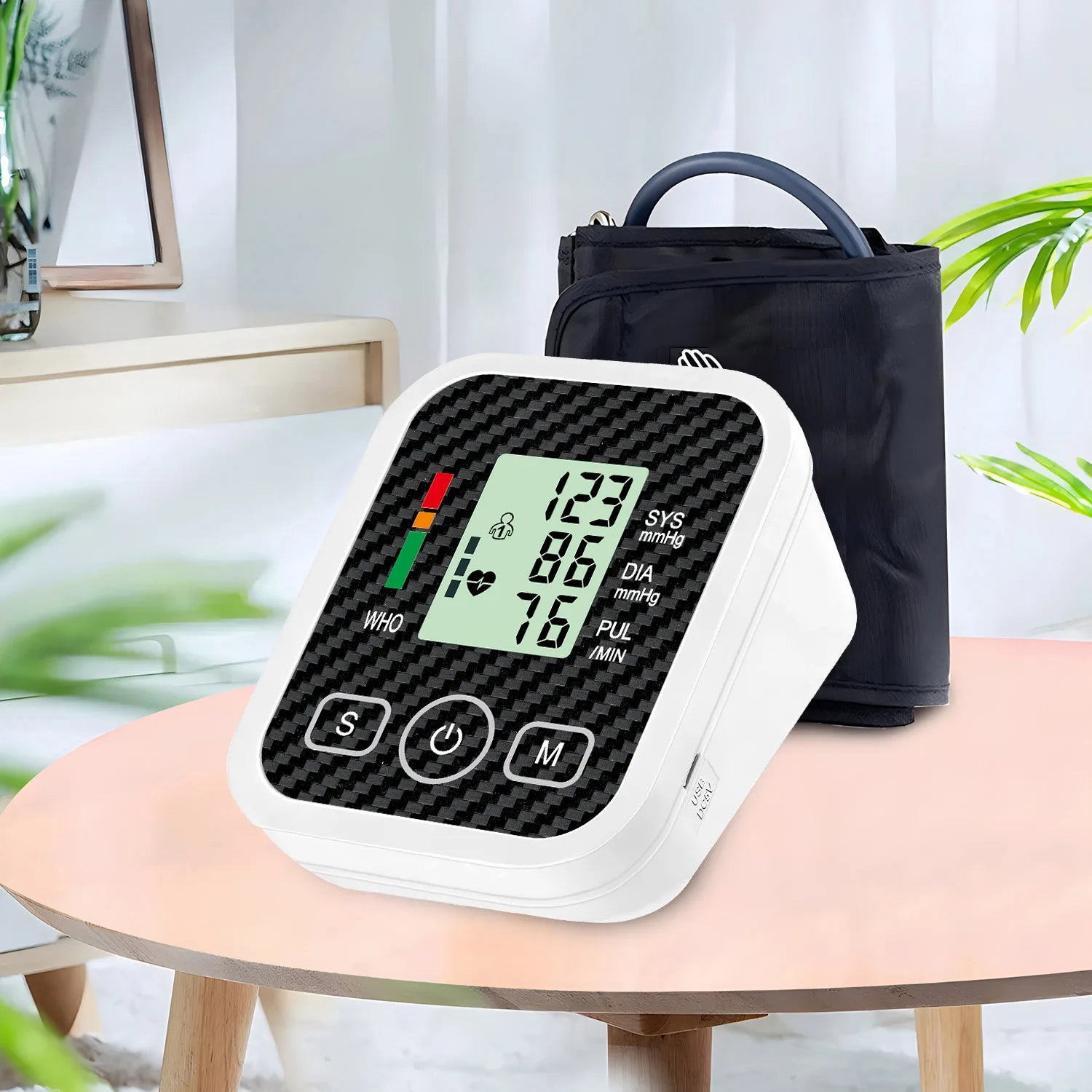 Automatic Digital Upper Arm Blood Pressure Monitor LCD & Cuff Medical Measuring BP & Pulse Rate Blood Pressure Monitors for Home