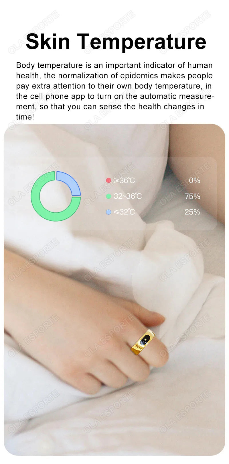 Tidesmit Smart Health Ring - Advanced Heart Rate & Oxygen Monitor Tidesmit