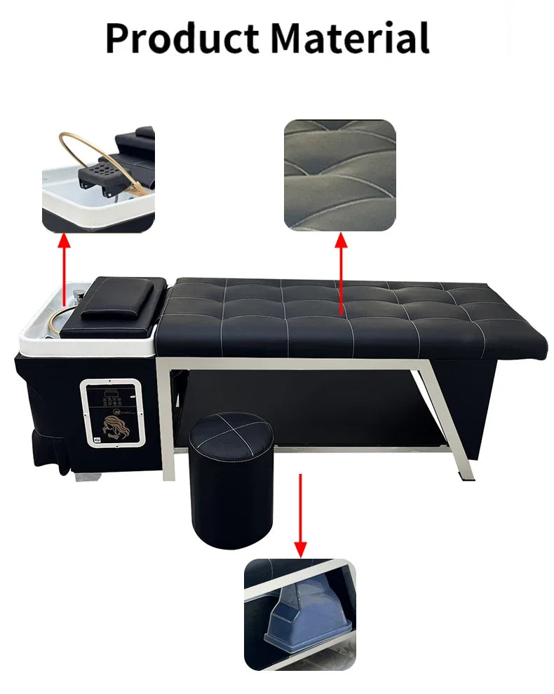 Thai Shampoo Bed With Head Spa Water Therapy System - Professional Grade Massage Chairs Tidesmit