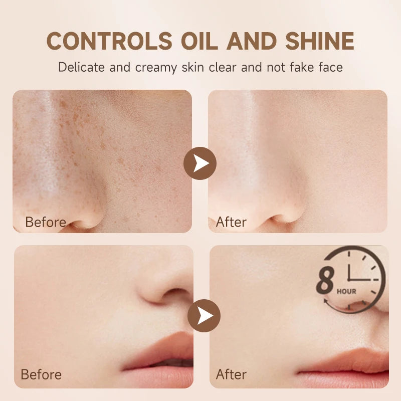Tidesmit waterproof full coverage matte foundation and oil control BB cream texture close-up for even skin tone