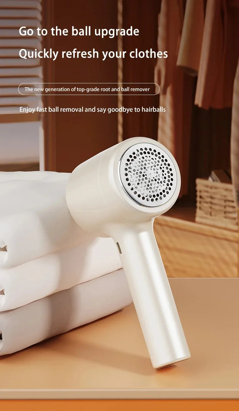 Tidesmit rechargeable fabric shaver and lint remover with ergonomic handle, 10th side view of trimmer head design