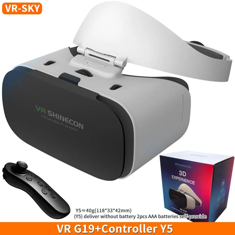 VR Headset for Smartphone 3D Experience - Adjustable G19 Model G19 with Y5 black CN Tidesmit