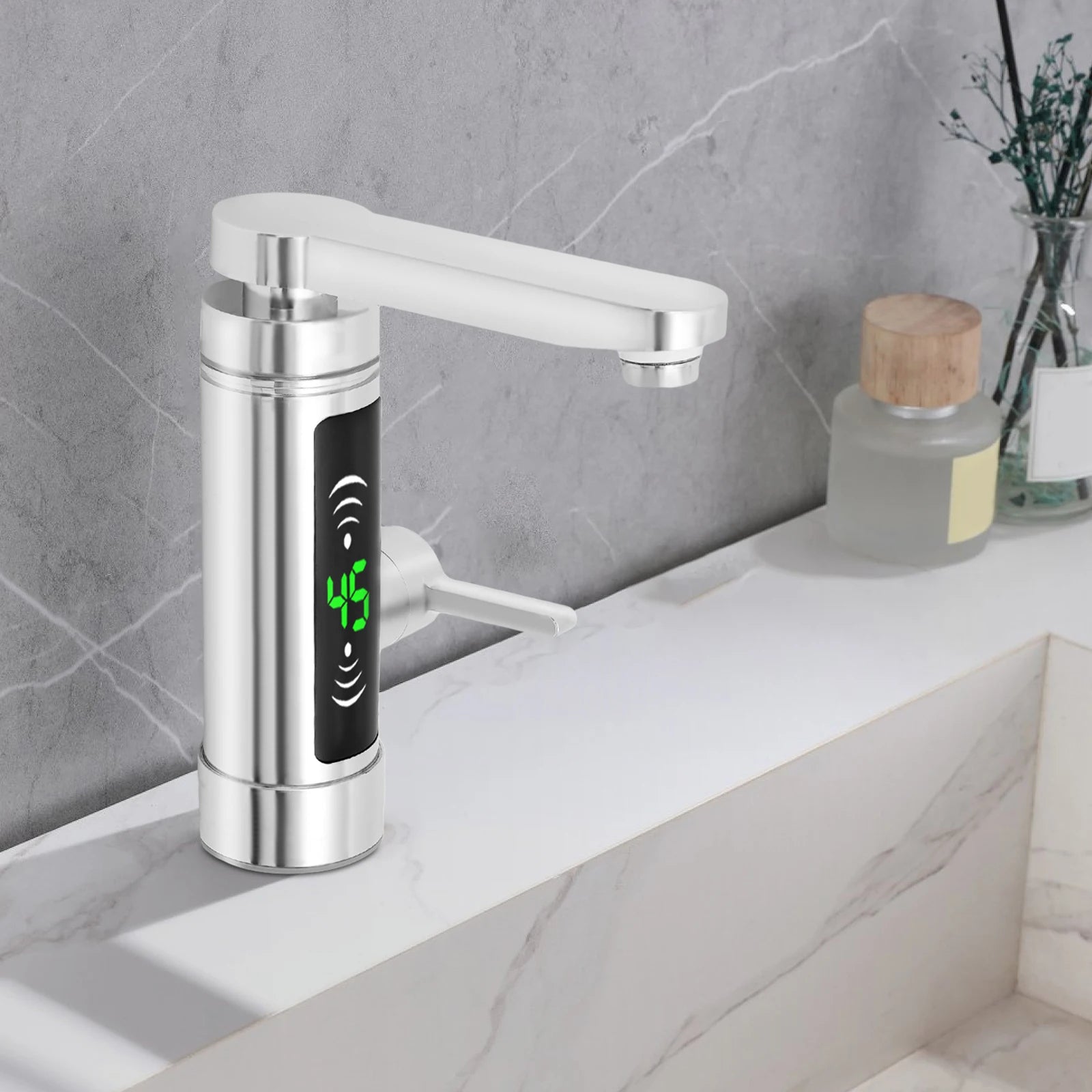 3KW Electric Fast Heating Waterfall Tap Electric Instantaneous Water Heater for Kitchen Bathroom