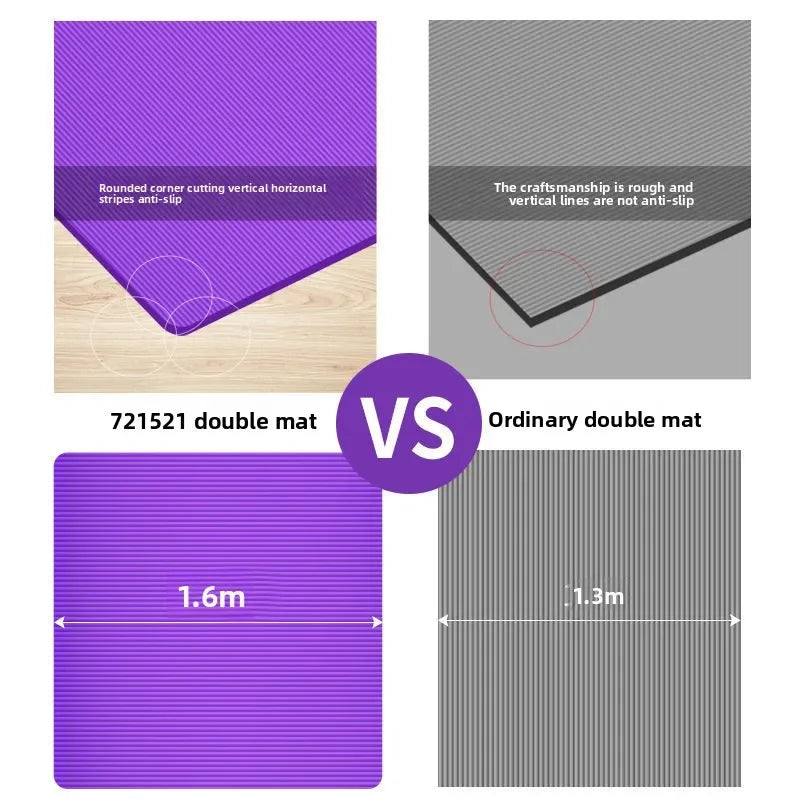 Bestseller Super Large Double Yoga Mat Non-slip Thickened Fitness Dance Floor Mat Children's Practice Household 2m * 1.3m * 15mm