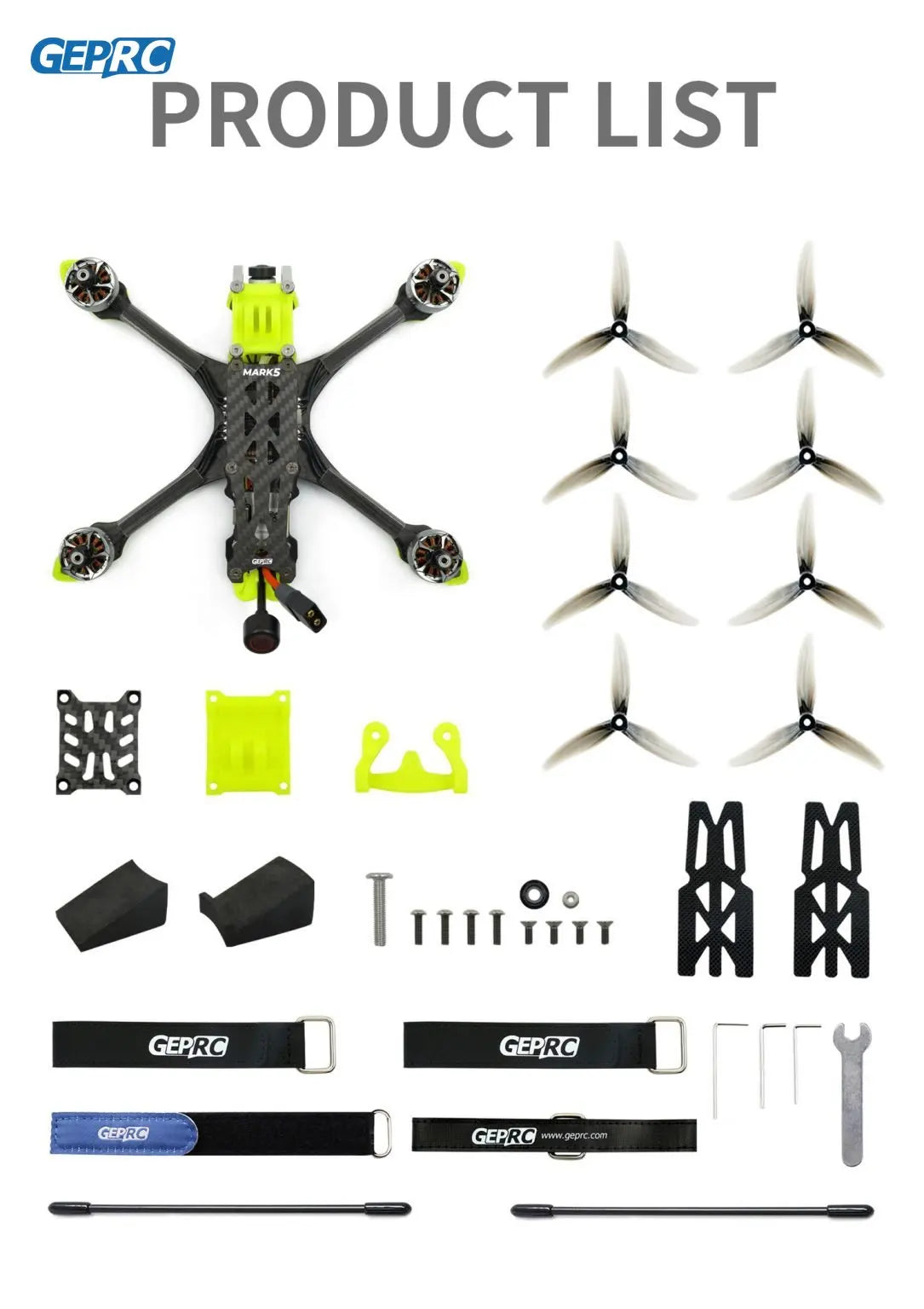 GEPRC MARK5 Analog FPV Drone 5-Inch 6S Freestyle Quadcopter Tidesmit