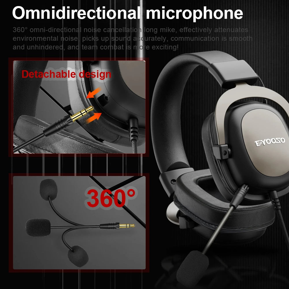 Gaming Headset with Surround Sound and Microphone for PC and PS4 Tidesmit