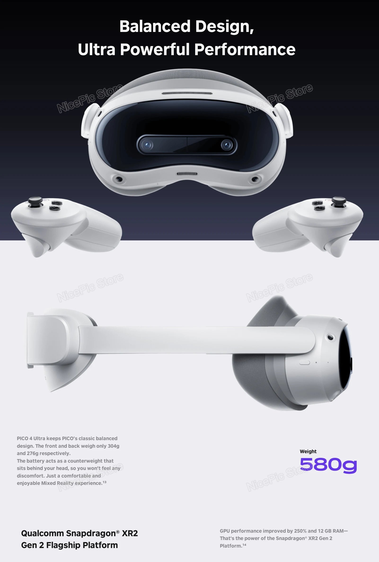 Pico 4 Ultra VR Headset 256GB - Professional Mixed Reality System Tidesmit