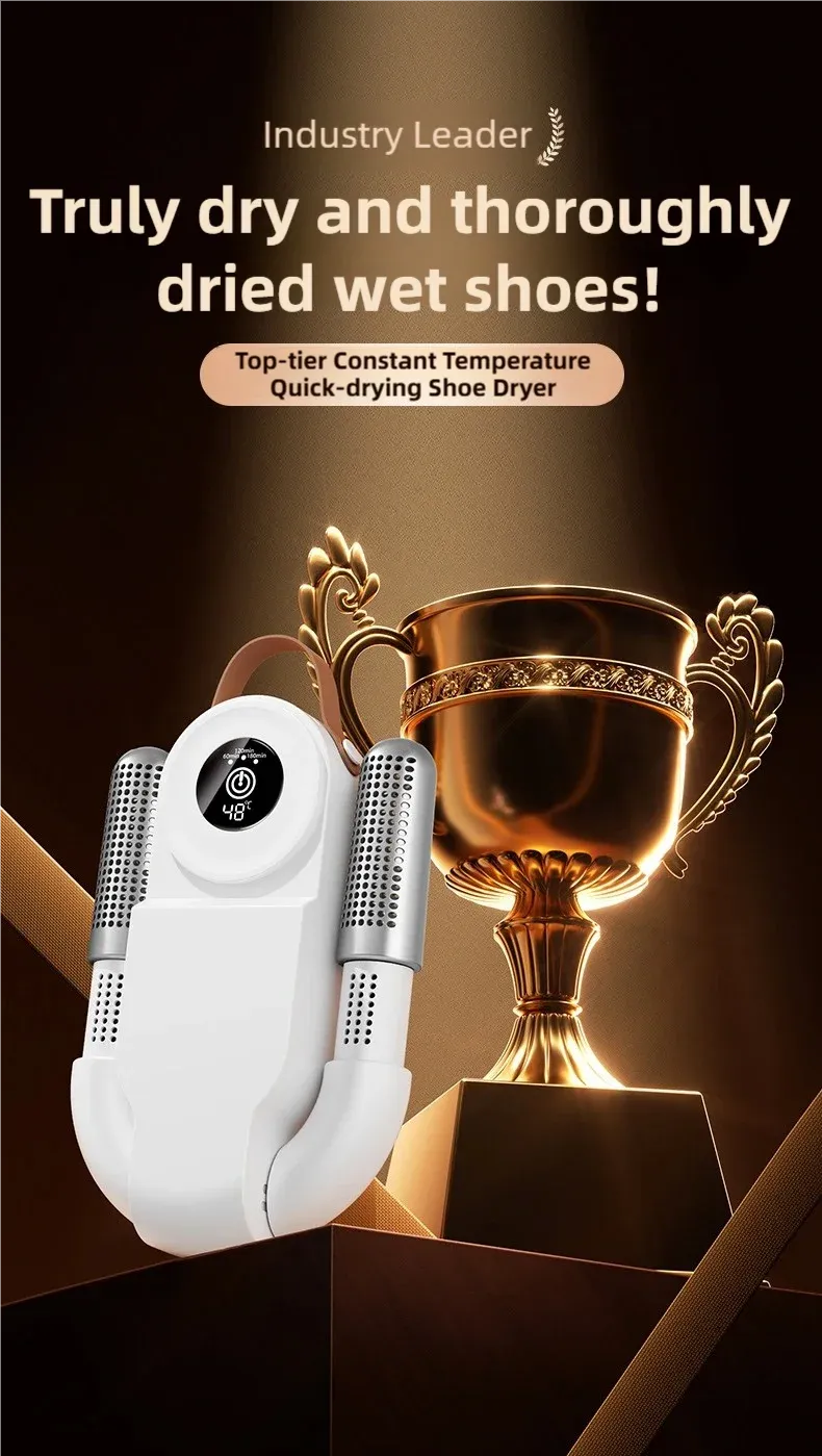 Tinsol Foldable Touch Screen Shoe Dryer 130W 220V
