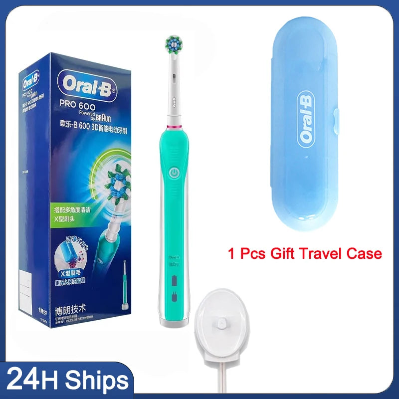 Oral B Sonic Electric Toothbrush Rechargeable 3D Rotating Tooth Brush 14 Days Long Battery Life 2Mins Smart Timer Pro600 Pro1Max