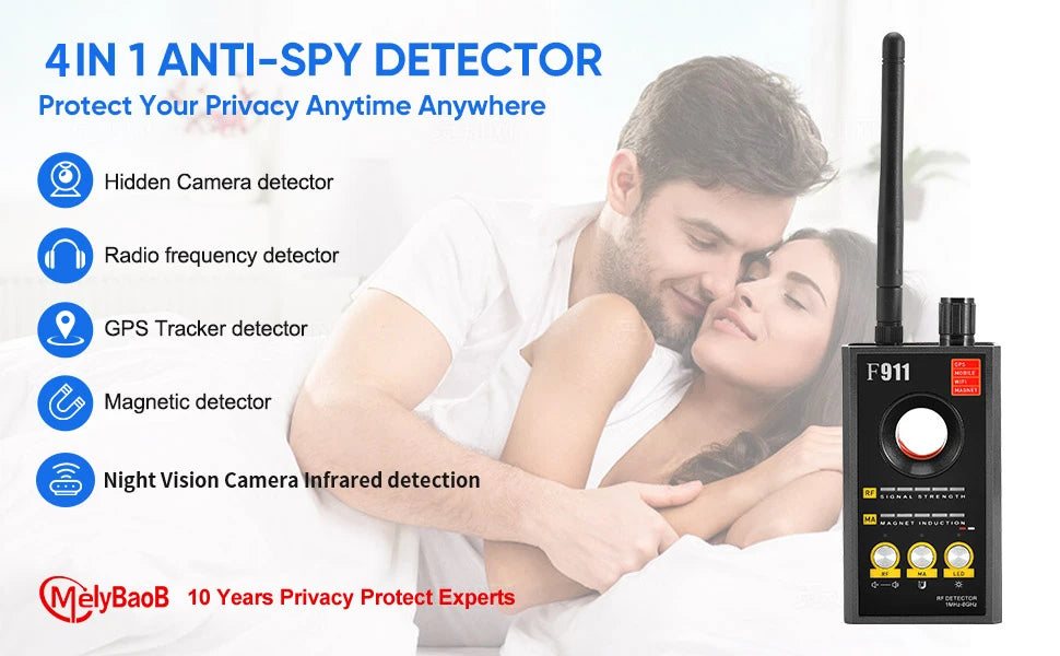 F911 Hidden Camera Detectors , Anti Spy Camera Finder, GPS Tracker Detectors, Bug&Hidden Devices Detector ,RF detectors
