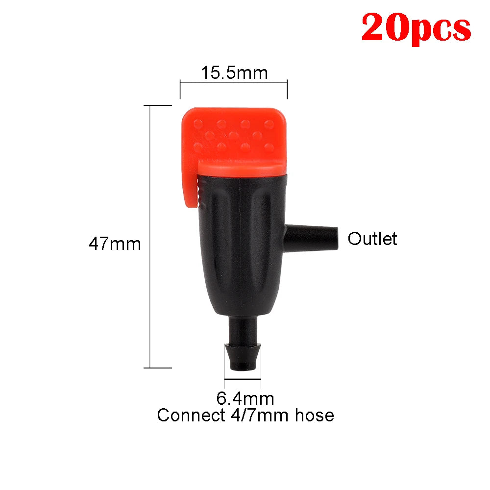 Adjustable Micro Drip Irrigation Emitter Dripper  Inch, Garden Lawn DIY Watering System Sprinkler Replacement Head