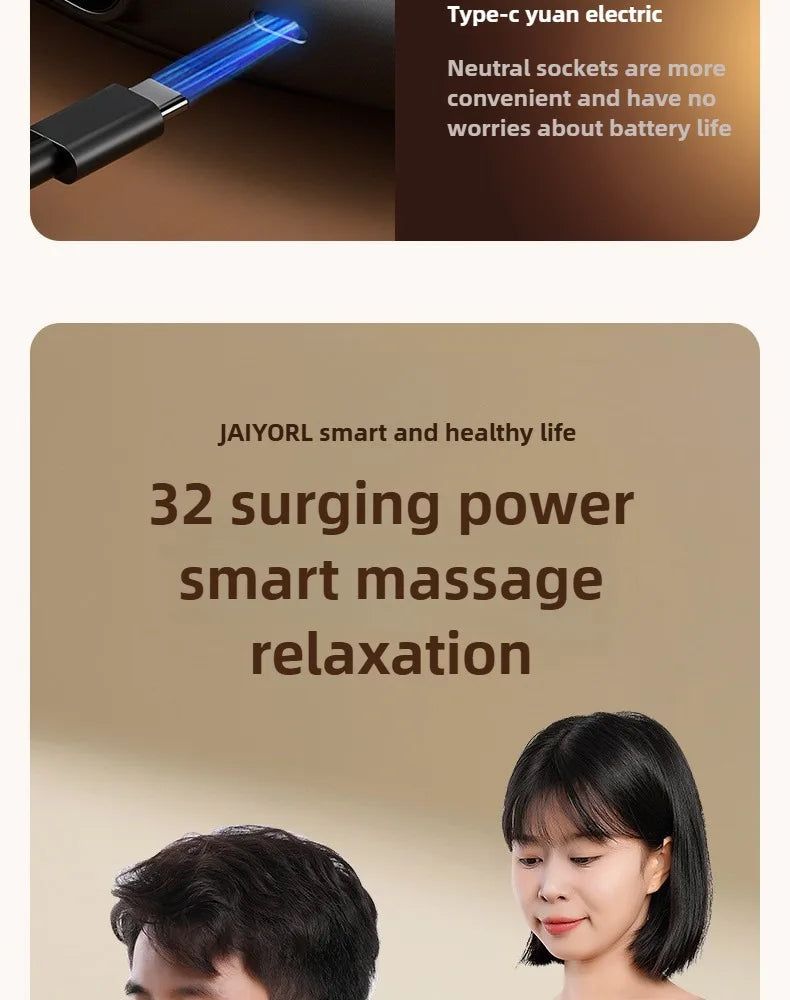 Massage Gun Deep Tissue Muscle Massager - 32 Intensity Levels (Grey) Relaxation Treatment Tidesmit
