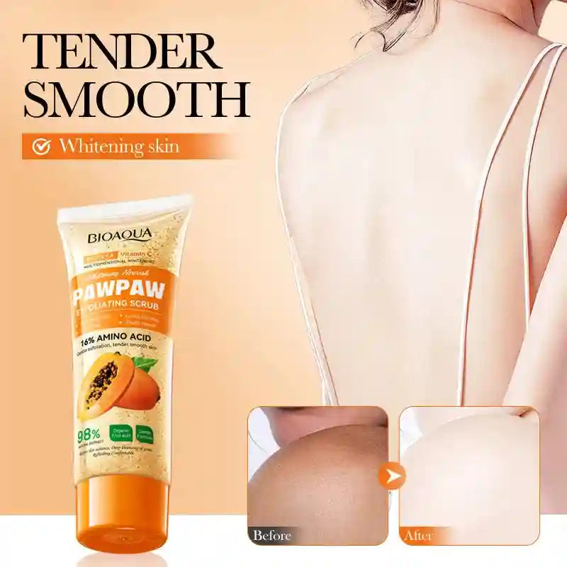 Papaya Vitamin C Exfoliating Scrub 100g - Natural Salon-Quality Deep Cleansing Scrubs Treatments Tidesmit