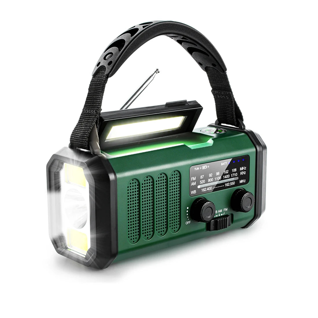 Woopker Radio XSY-330 10000mAh FM Emergency Radio Solar Hand Crank Generator AM/FM/NOAA LED Portable Radio SOS Alarm Power Bank