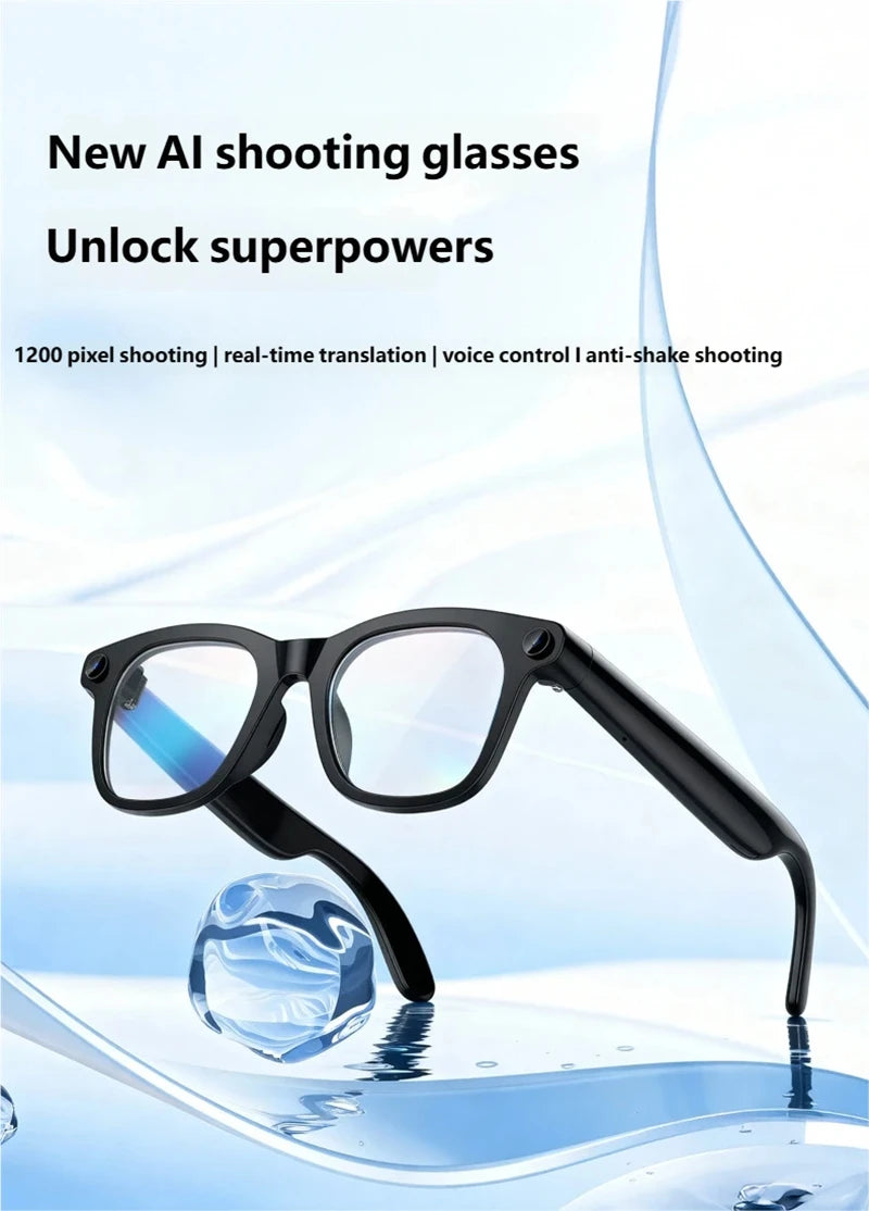 AI Smart Shooting Glasses | HD Voice Control Wide Angle Black Edition Tidesmit