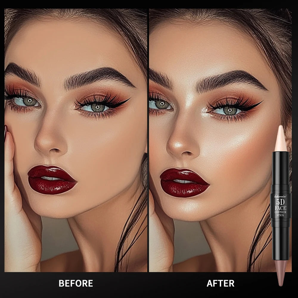 Tidesmit dual-ended contour and highlighter stick for V-shape face and nose bridge definition texture close-up