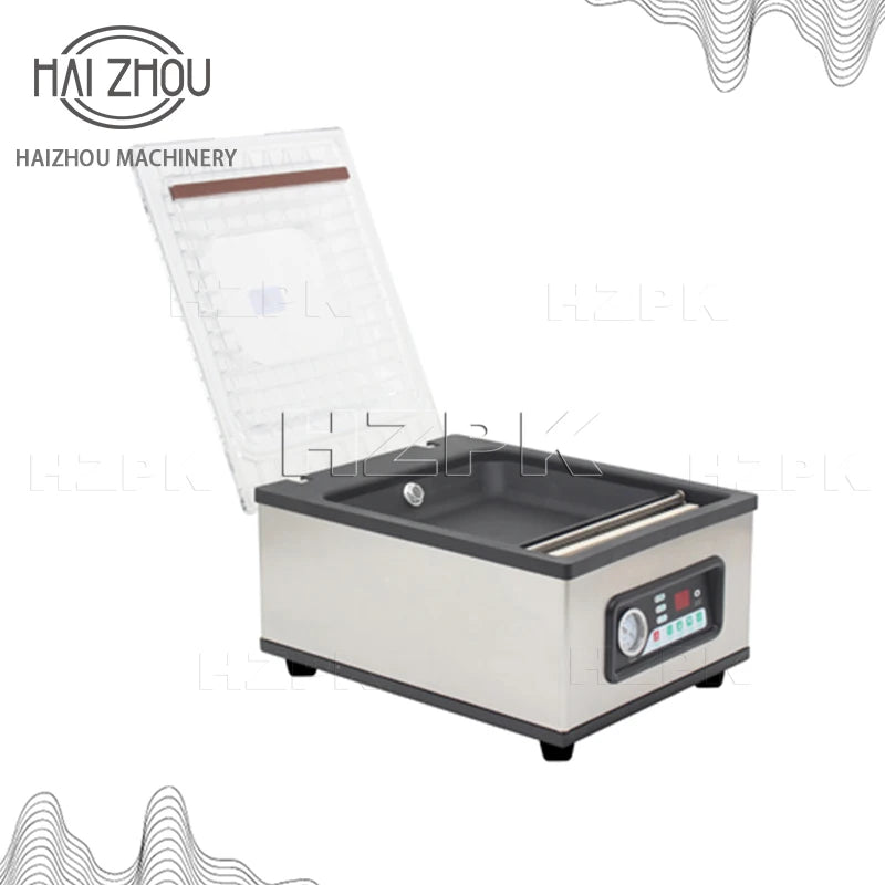 HAIZHOU Commercial Vacuum Sealer Machine Automatic Chamber Food Packaging Machine Desktop Stainless Steel Sealer for Meat Fruit