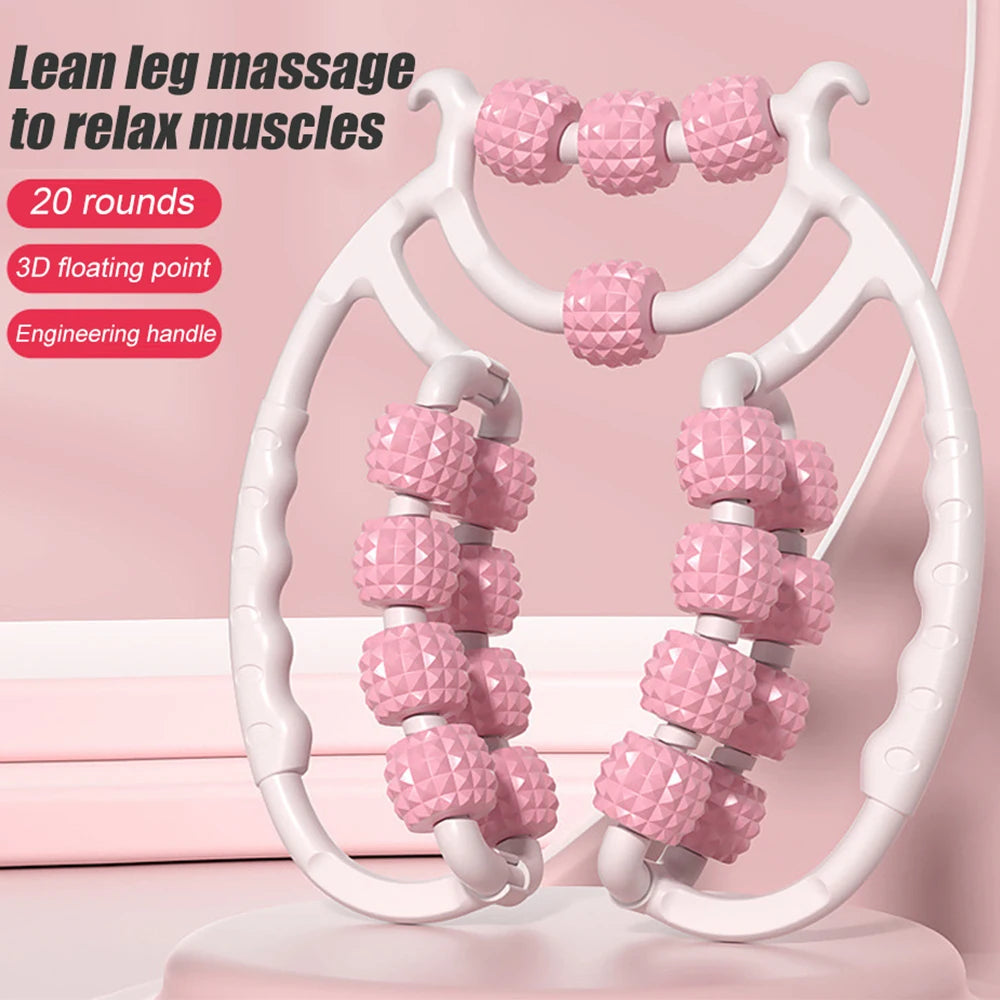 Leg Massager Roller for Cellulite Reduction - 20 Wheel Green Tidesmit Back Massage Instrument Tidesmit