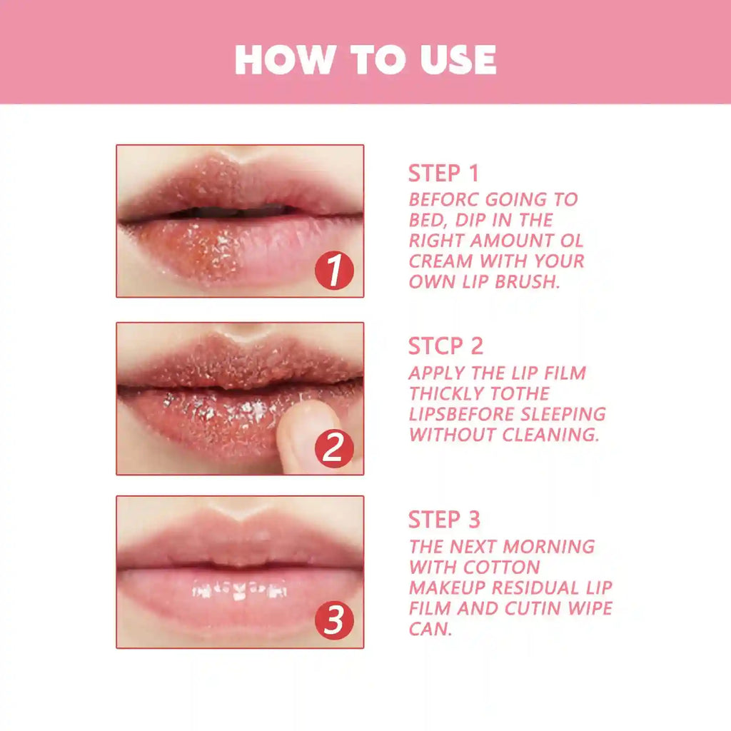Peach Lip Scrub for Dry Cracked Lips - Exfoliating Lip Care Treatment Lip Care Tidesmit