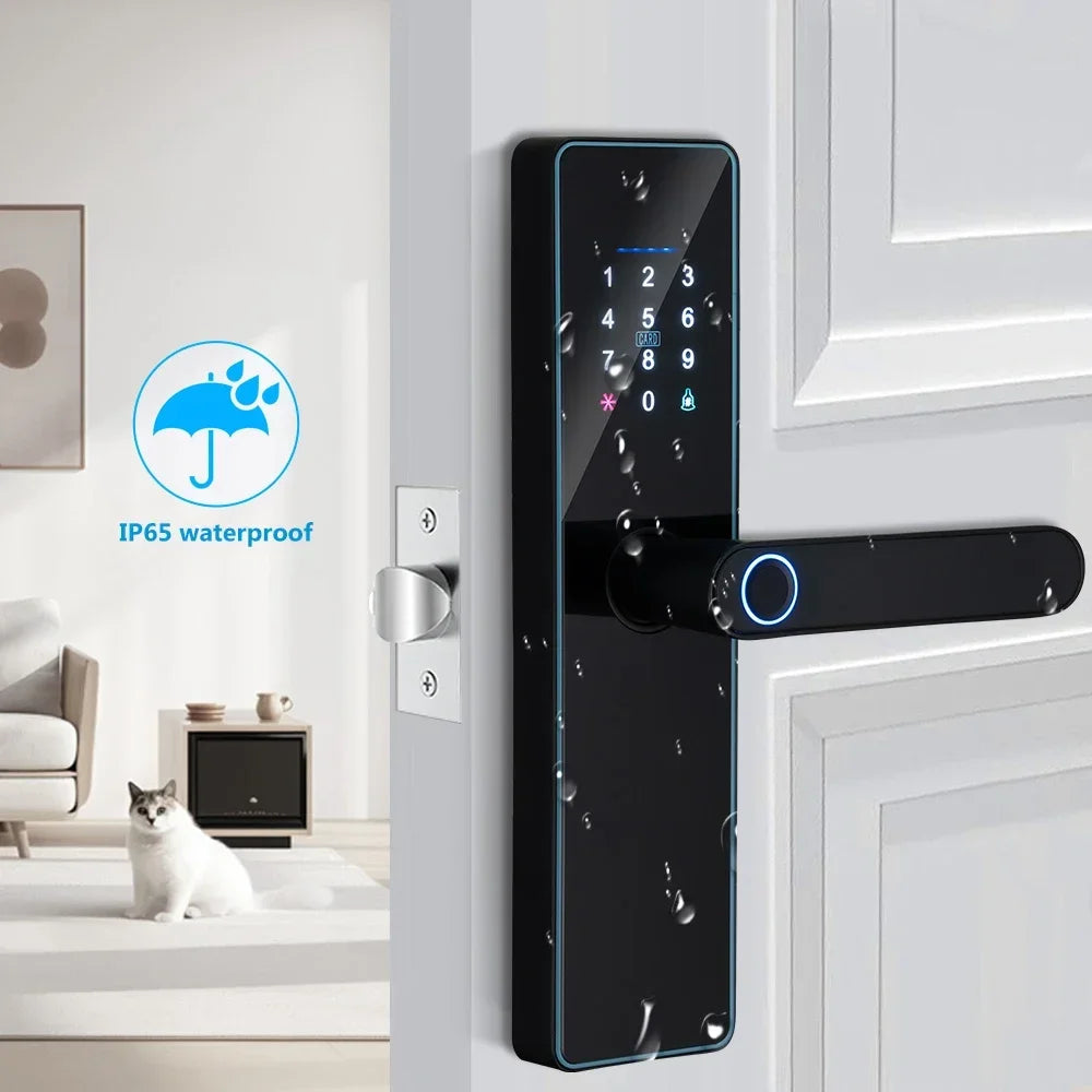 IP65 Waterproof Fingerprint Lock Electronic Door Lock Keyless Entry Door Lock for Front Door Easy Setup and Installation