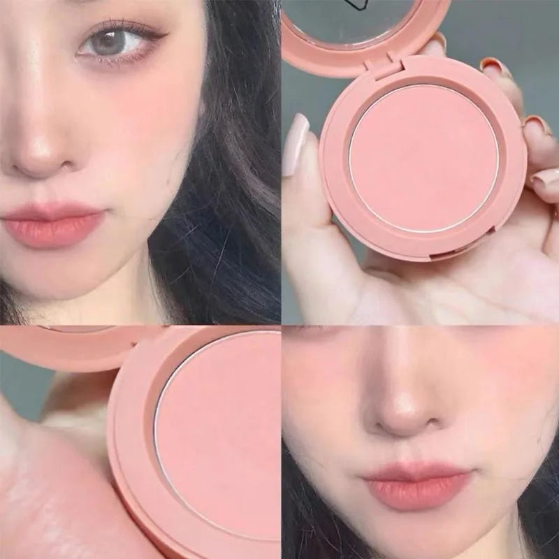 Tidesmit Herorange monochrome waterproof matte blush in peach orange soft mist texture swatch detail view