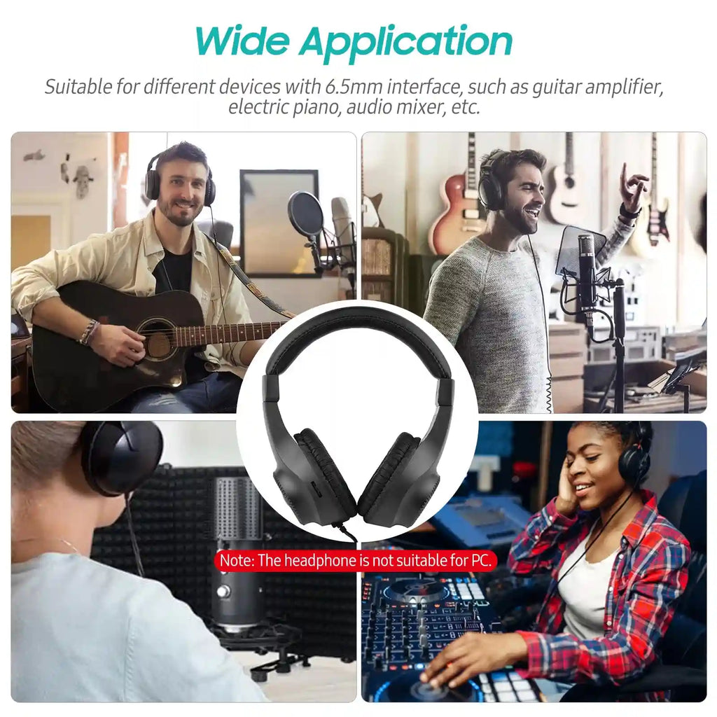 Wired Studio Monitor Headphones - 50mm Over-Ear Drivers for Precise Audio Tidesmit