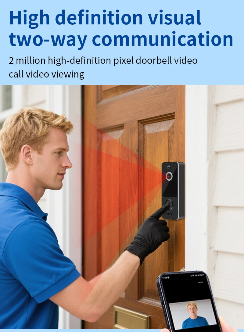 2.4G WIFI Video Doorbell 1080P TTLOCK Outdoor Security Protection Wireless infrared night vision Intercom Camera Ringing Bell