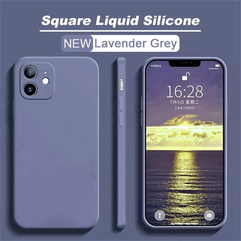 iPhone 15 Pro Silicone Case – Shock-Absorbing Slim Fit Cover Gray Tidesmit