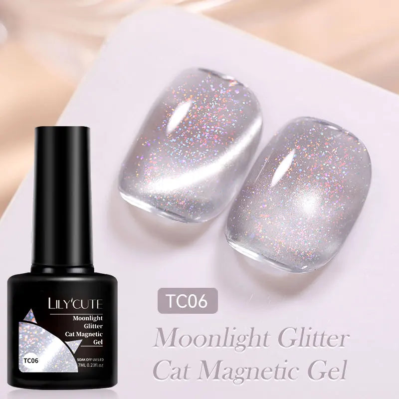 Magnetic Cat Eye Gel Nail Polish – Reflective UV Soak Off Kit Permanent Makeup Machines LC-T06 Tidesmit