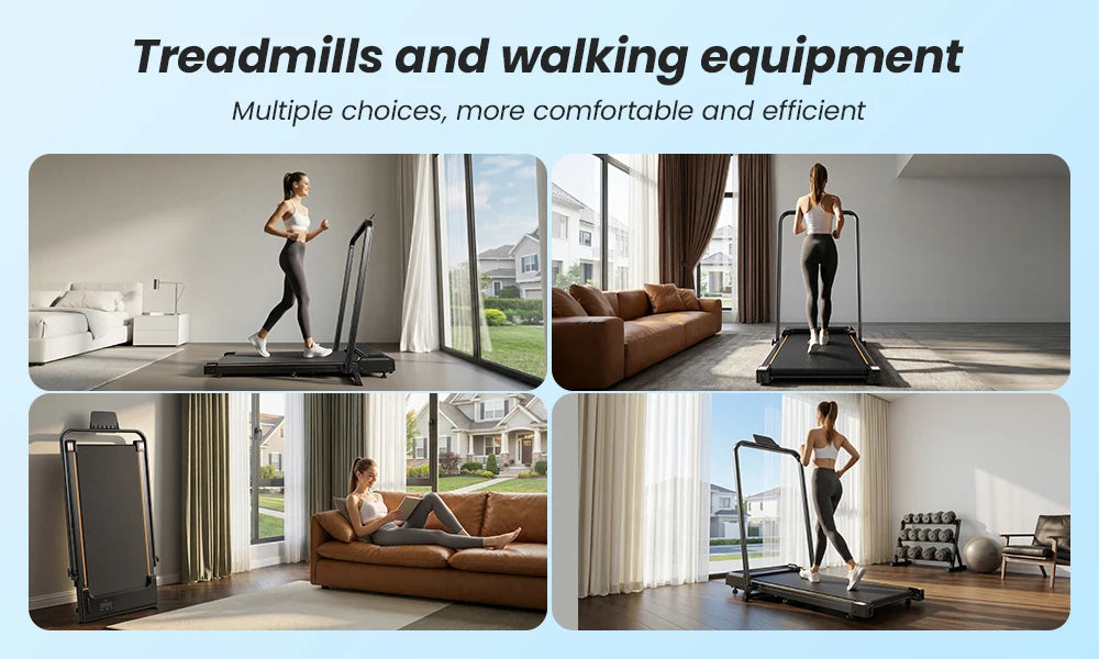 Formill FT51/FT50/FT52 Treadmill 2 In 1 Walking Running Treadmill 0.75-2.5HP Foldable Under Desk Treadmill38*95cm Running Area With Armrest LED Display Oil Drip Hole Indoor Home Gym Exercise Machine