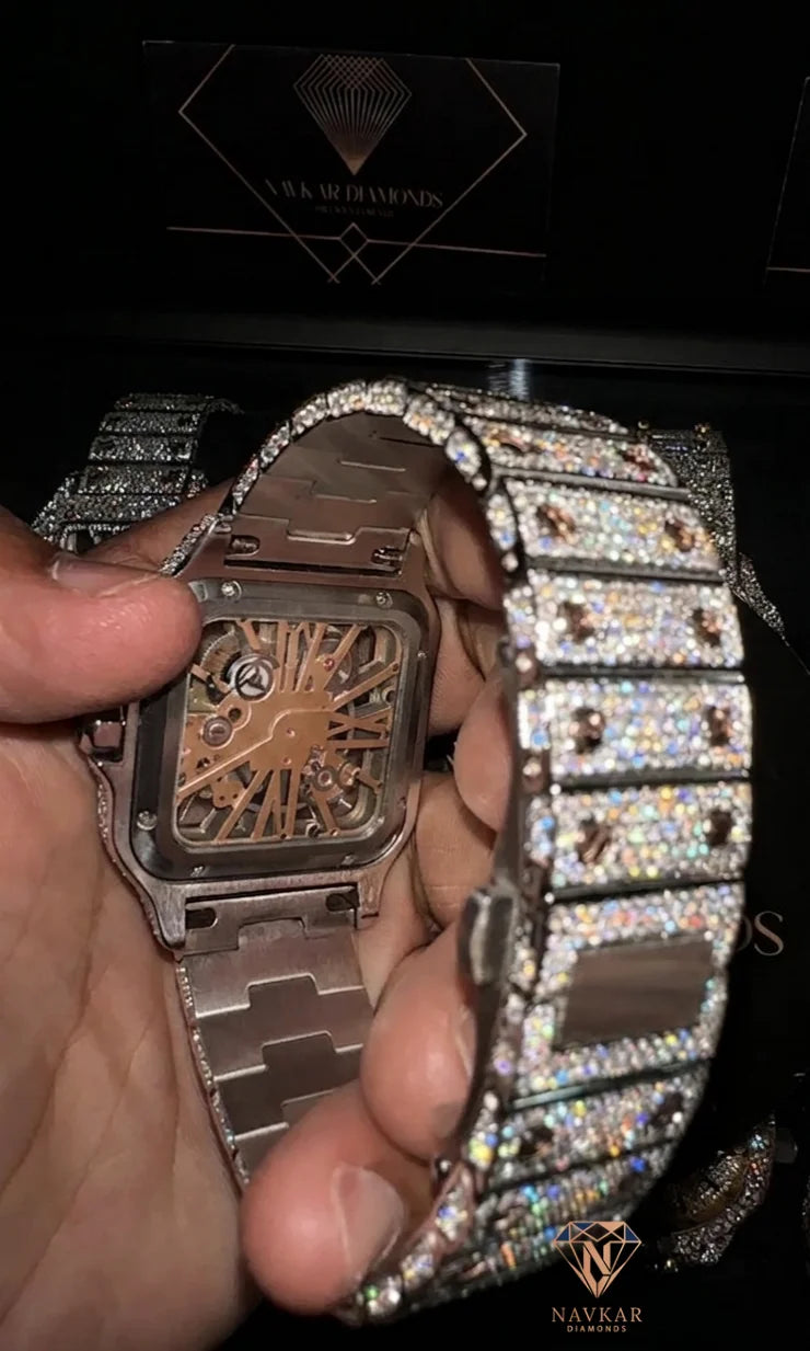 Top Designer Luxury Diamond Automatic Mechanical Unisex Watch High-End Moissanite Wedding Parties Band Width 18mm Watch