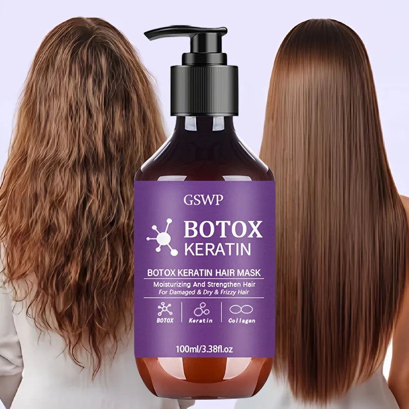 GSWP Botox Keratin Hair Mask by Tidesmit for damaged, frizzy hair; strengthens, moisturizes, and repairs split ends.