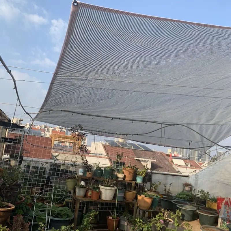 Shading 55~99% Aluminum Foil Sunshade Net Silvery Anti-UV Awning Fence Privacy Screen Garden Sun Shade Mesh Car Sun Shed Canopy