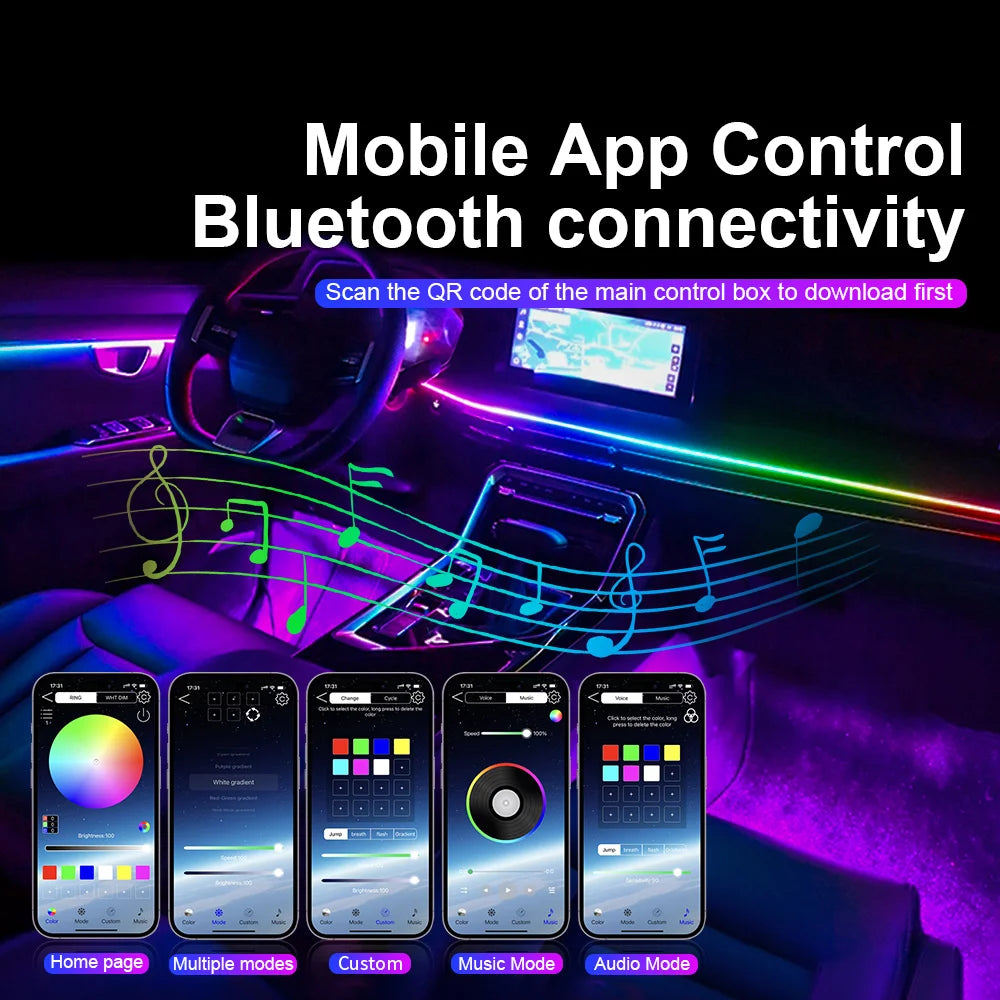 Car Ambient Lighting RGB LED Symphony Atmosphere Lamp by Tidesmit Tidesmit