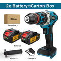 13mm 480N.M Brushless Electric Impact Drill Cordless Drill Electric Screwdriver DIY Driver Power Tool for Makita 18V Battery Pin