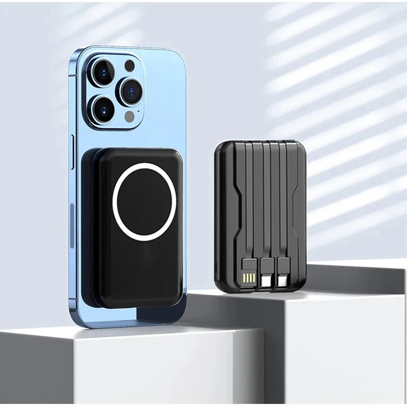 Magnetic Wireless Power Bank 10000mAh PD Fast Charger - Tidesmit Black 10000mAh Tidesmit