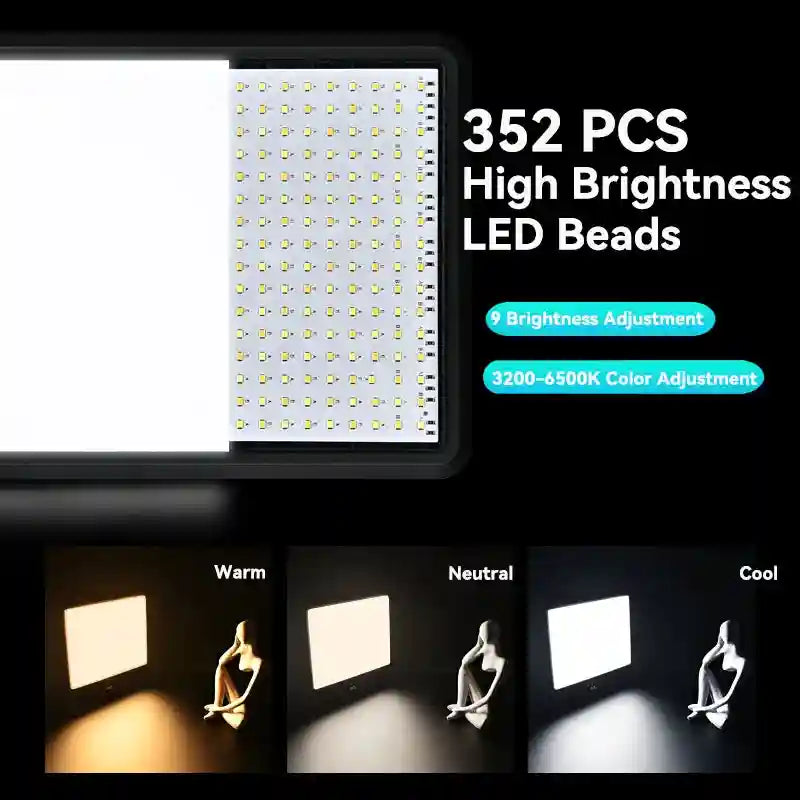 LED Ring Light with Adjustable Tripod Stand for Content Creation Tidesmit