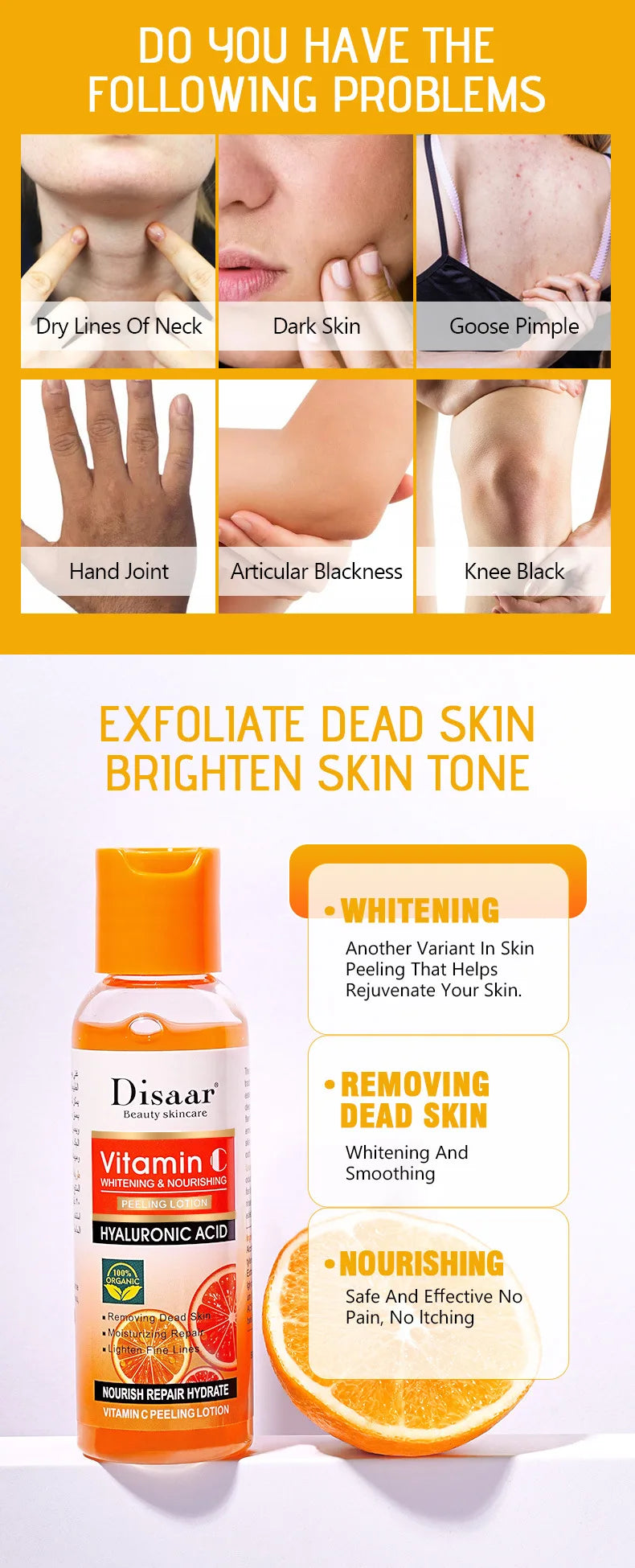 Yellow Peeling Oil for Dark Skin - 100ml Professional Exfoliating Treatment Scrubs Treatments Tidesmit