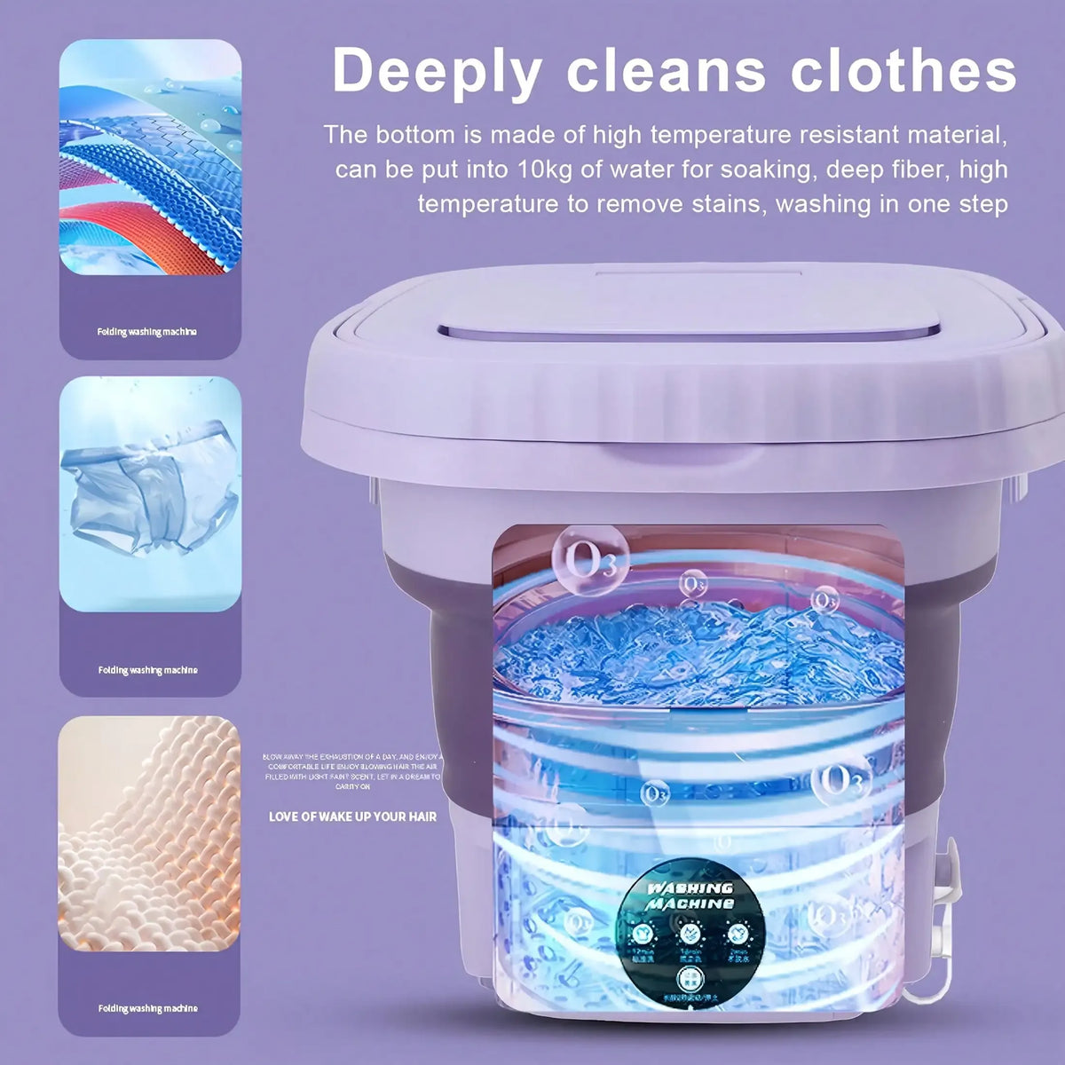 Tidesmit Portable Washing Machine 2.91gal Foldable Mini Washer