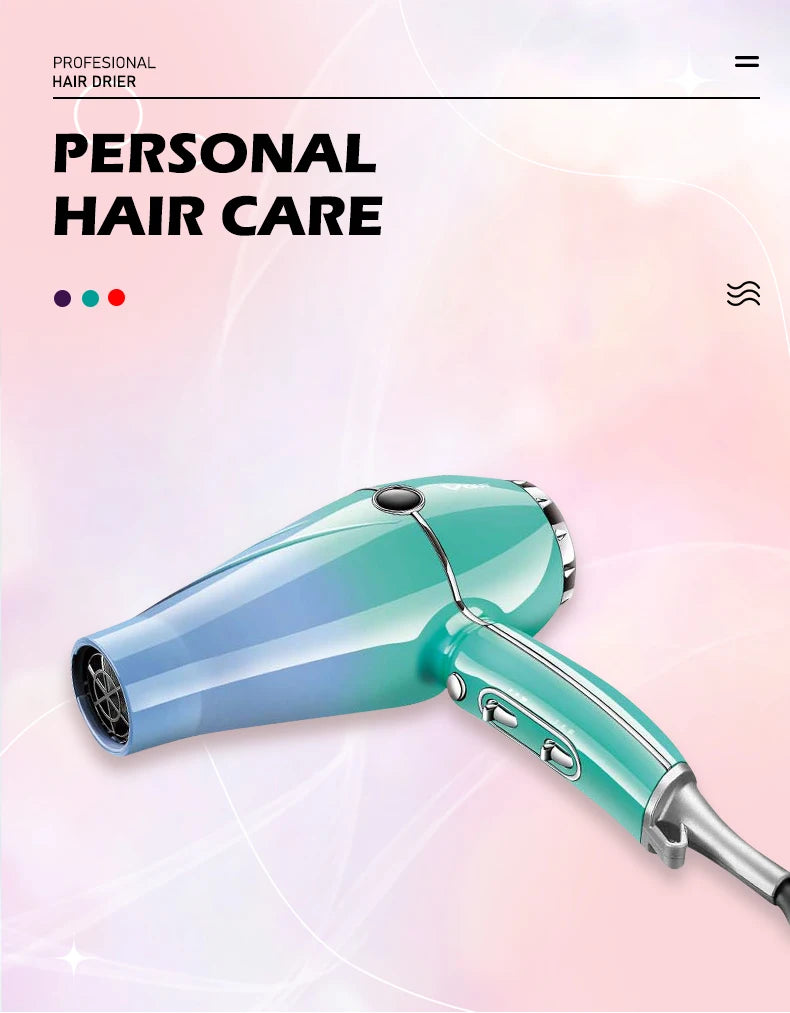Teal VGR V-452 2400W professional hair dryer with ionic technology for fast styling and smooth results.